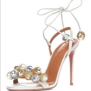 Aquazzura Disco Thing Sequin-Embellished Sandal